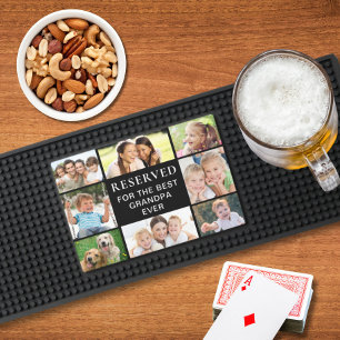 Grandpa 8 Photo Collage Bar Mat