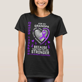 Grandpa Alzheimers Awareness Supporter Products Pu T-Shirt
