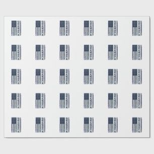Grandpa American Flag Distressed Patriotic Design_ Wrapping Paper