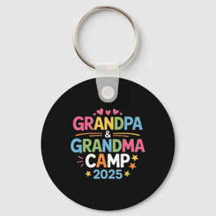 Grandpa And Grandma Camp 2025 Family Vacation Summ Keychain
