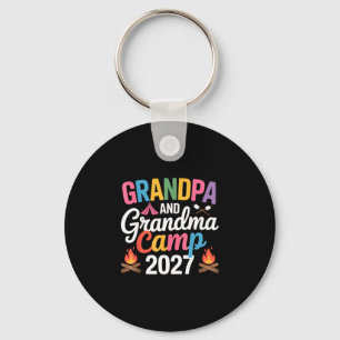 Grandpa and grandma camp 2027 grandparents camping keychain