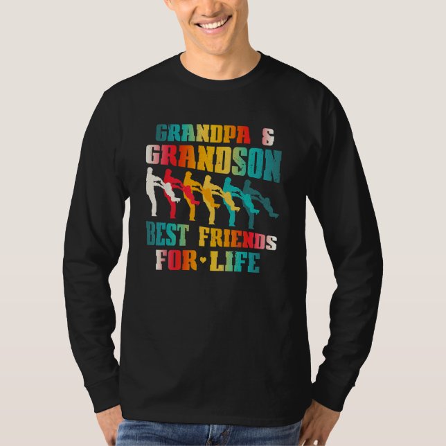 Grandpa And Grandson Best Friend For Life Fathers  T-Shirt (Front)
