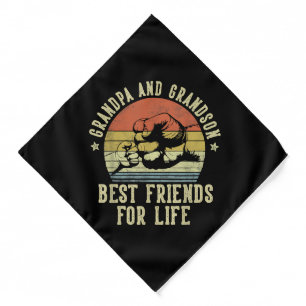 Grandpa and Grandson Best Friends for Life Funny G Bandana