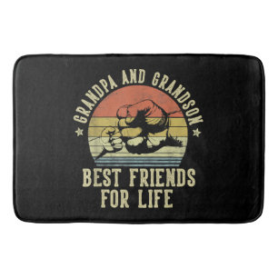 Grandpa and Grandson Best Friends for Life Funny G Bath Mat