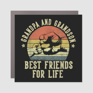 Grandpa and Grandson Best Friends for Life Funny G Car Magnet