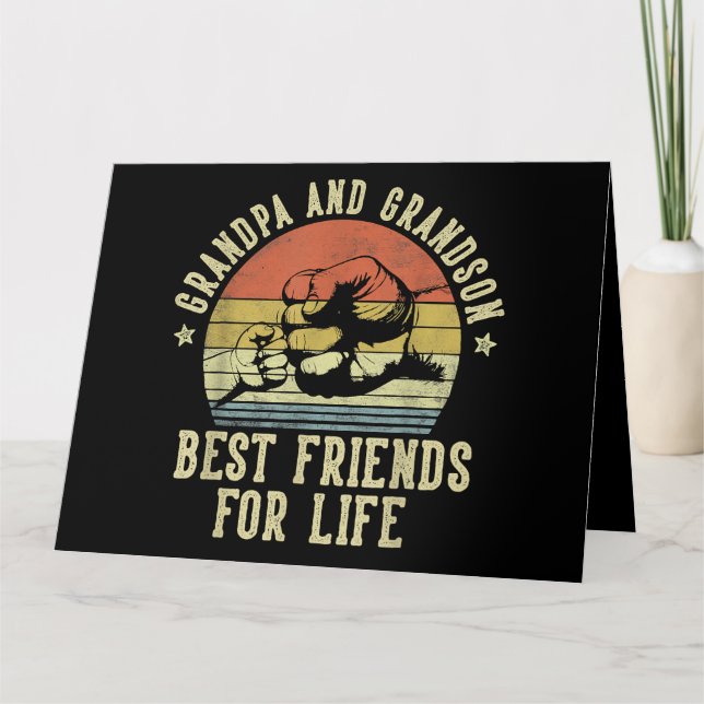 Grandpa and Grandson Best Friends for Life Funny G Card (Front)