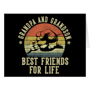Grandpa and Grandson Best Friends for Life Funny G Cards