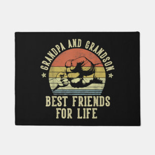 Grandpa and Grandson Best Friends for Life Funny G Doormat