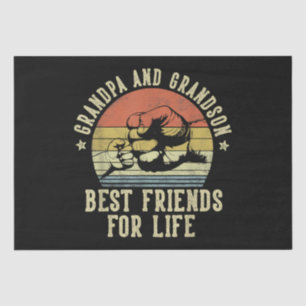 Grandpa and Grandson Best Friends for Life Funny G Tissue Paper