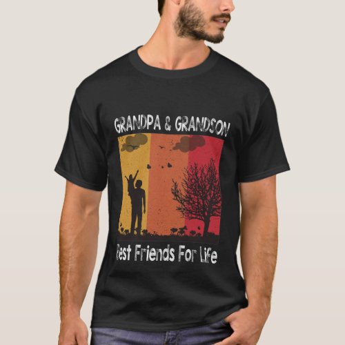 Grandpa and grandson Best friends for life  T_Shirt