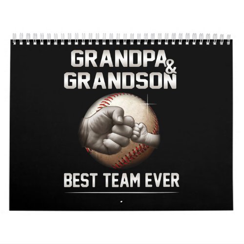 Grandpa And Grandson Best Team Ever Calendar
