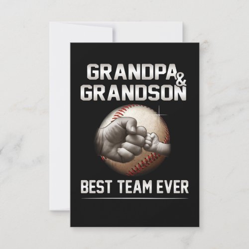 Grandpa And Grandson Best Team Ever Invitation