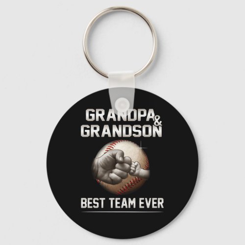 Grandpa And Grandson Best Team Ever Keychain