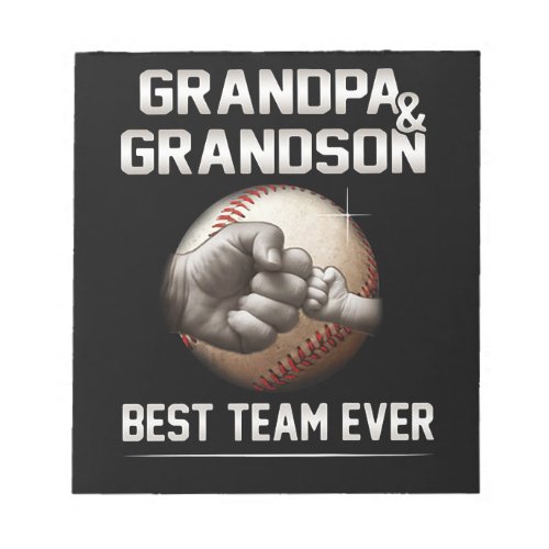 Grandpa And Grandson Best Team Ever Notepad