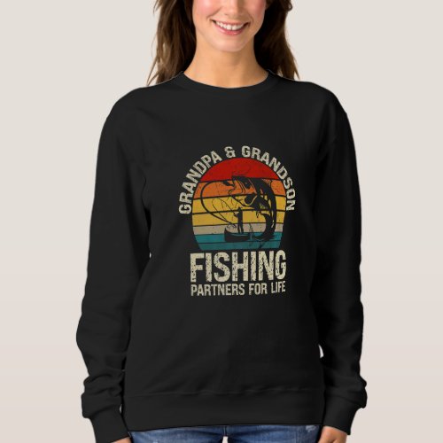 Grandpa And Grandson Fishing Partners For Life Sweatshirt