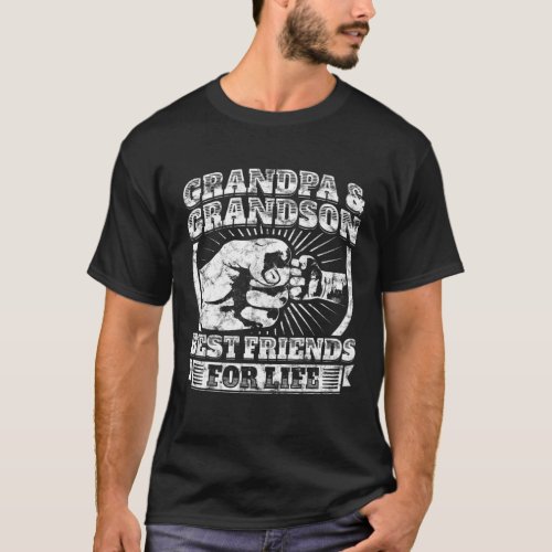 Grandpa And Grandson Gift Family Grandad Fist Bump T_Shirt