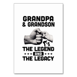 Grandpa And Grandson The Legend And Legacy Gift Table Number
