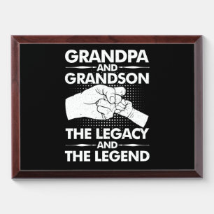 Grandpa And Grandson The Legend And The Legacy Award Plaque