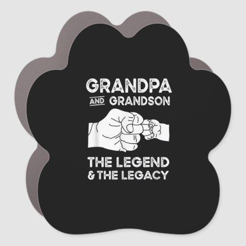 Grandpa And Grandson The Legend And The Legacy Car Magnet