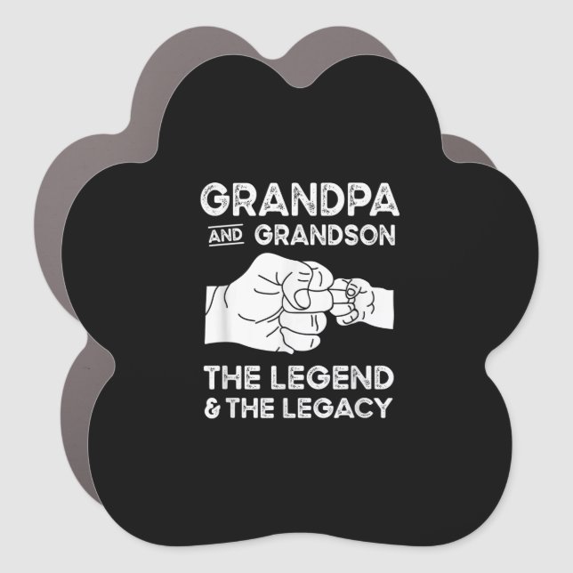 Grandpa And Grandson The Legend And The Legacy Car Magnet (Front)