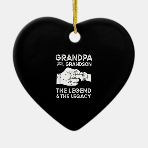 Grandpa And Grandson The Legend And The Legacy Ceramic Ornament