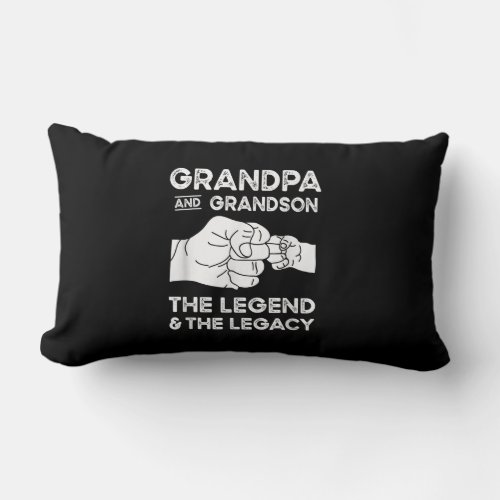 Grandpa And Grandson The Legend And The Legacy Lumbar Pillow