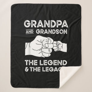 Grandpa And Grandson The Legend And The Legacy Sherpa Blanket
