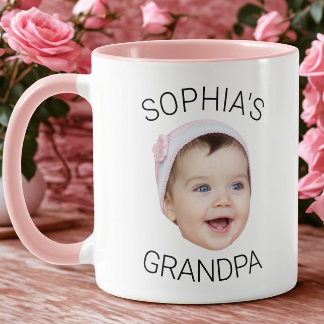 Grandpa Baby Face Coffee Mug Personalized (Creator Uploaded)