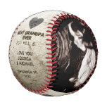Grandpa Baby Reveal Pregnancy Announcement Baseball at Zazzle