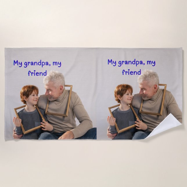 Grandpa  beach towel (Front)