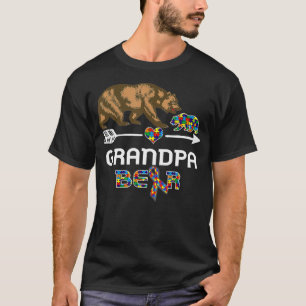 Grandpa Bear Autism Awareness Autism Grandpa T-Shirt