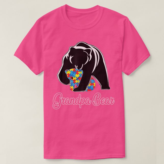 Grandpa Bear Autism Awareness Autism Premium 967  T-Shirt (Design Front)