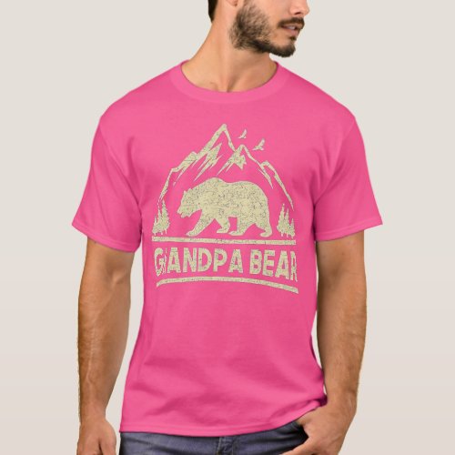 Grandpa Bear Bear  Matching Family Camping Gift  T_Shirt