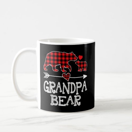 Grandpa Bear Christmas Pajama Red Plaid Buffalo Fa Coffee Mug