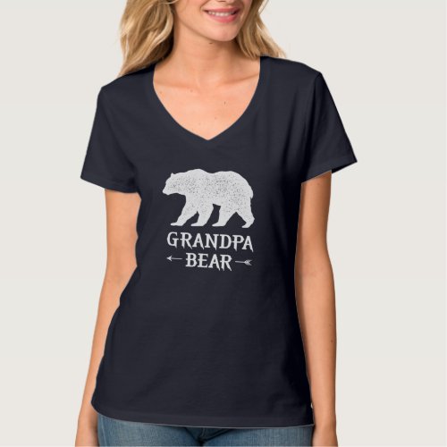 Grandpa Bear funny fathers day family design for  T_Shirt