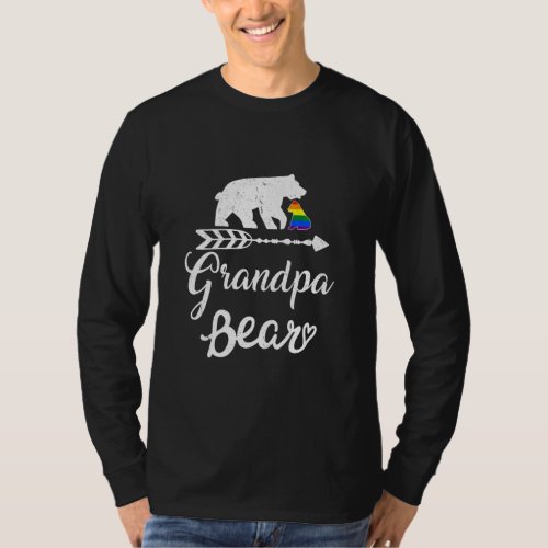 Grandpa Bear Lgbt Lgbtq Rainbow Pride Gay Lesbian  T_Shirt