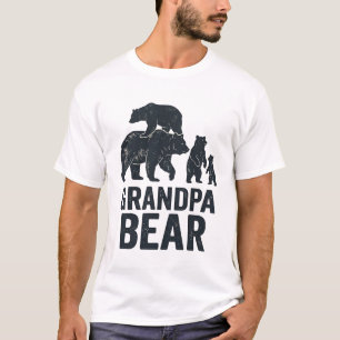 Grandpa Bear Vintage Engraving Family Bear Shirt D