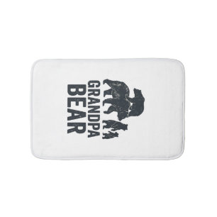 Grandpa Bear Vintage Engraving Family Bear Shirt D Bath Mat