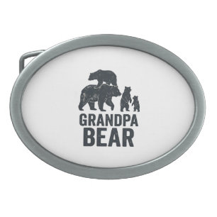 Grandpa Bear Vintage Engraving Family Bear Shirt D Belt Buckle