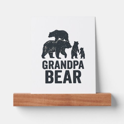 Grandpa Bear Vintage Engraving Family Bear Shirt D Picture Ledge