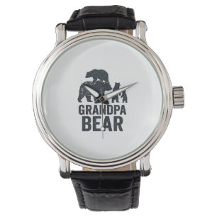 Grandpa Bear Vintage Engraving Family Bear Shirt D Watch