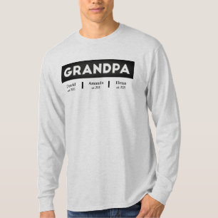 GRANDPA Belongs to GrandKids Names Father's Day T T-Shirt