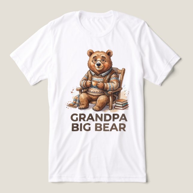 Grandpa Big Bear Trending Design Tri-Blend Shirt (Design Front)
