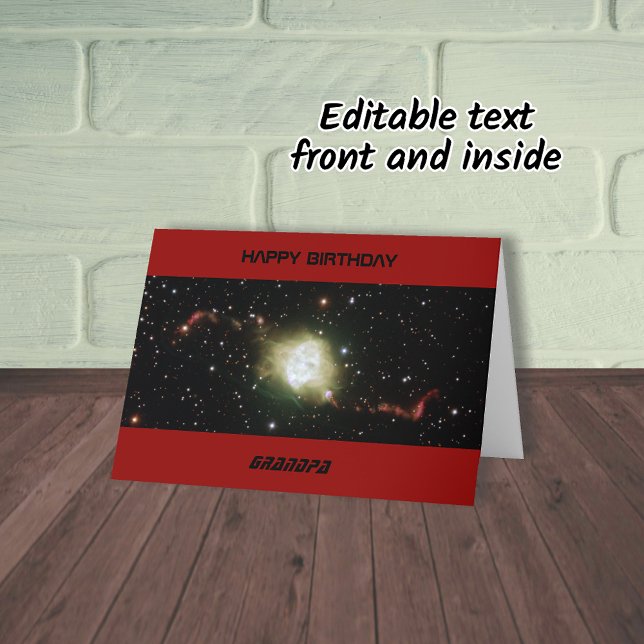 Grandpa birthday astronomy custom text card (Creator Uploaded)