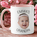 Grandpa Birthday Baby Face Custom Mug<br><div class="desc">Create a heartwarming and funny mug for grandpa by adding a baby face photo. Simply replace the face with your favorite image, crop closely, remove the background, and personalize this mug for birthdays or special family moments. (make sure to crop as much to the face as possible and use an...</div>