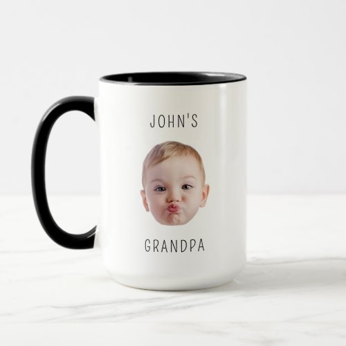 Grandpa Birthday Baby Face Dady Gift Custom Face Mug