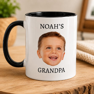 Grandpa Birthday, Baby Face Dady Gift, Custom Face Mug