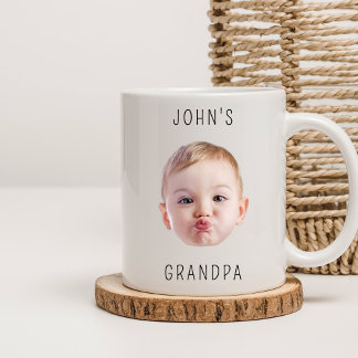 Grandpa Birthday, Baby Face Dady Gift, Custom Face Mug