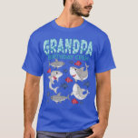 Grandpa Birthday Crew Sharks Theme Family Matching T-Shirt<br><div class="desc">Grandpa Birthday Crew Sharks Theme Family Matching Birthday  .</div>