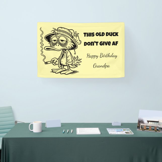 Grandpa Birthday DON'T GIVE AF Banner (Tradeshow)